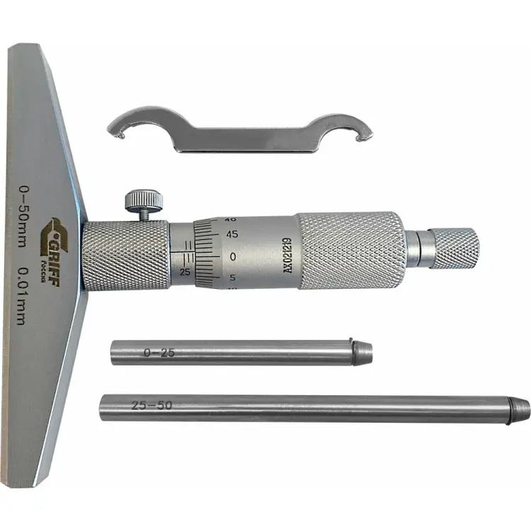 Микрометрический глубиномер GRIFF ГМ 50 D102005 Микрометрический глубиномер GRIFF ГМ 50 D102005