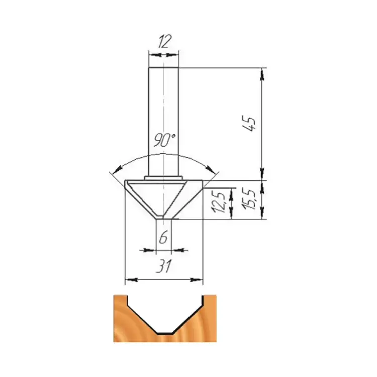 Фреза МебельДрев ФК 0325 4627198885163