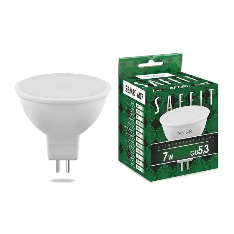 Светодиодная лампа SAFFIT MR16 GU5.3 7W 4000K SBMR1607 55028