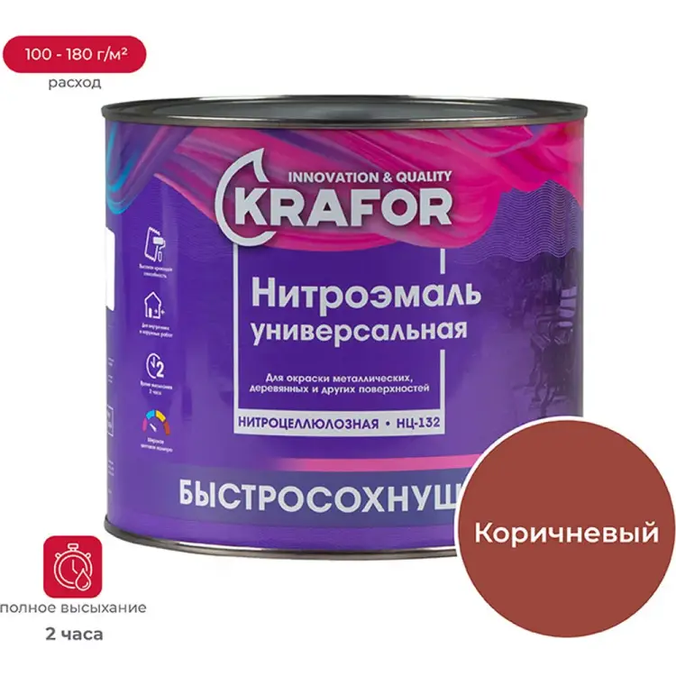 Эмаль KRAFOR НЦ-132 30248 Эмаль KRAFOR НЦ-132 30248