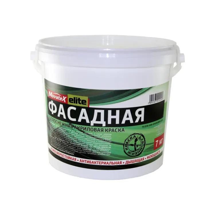 Фасадная водоэмульсионная краска Movatex Elite Т11902 Фасадная водоэмульсионная краска Movatex Elite Т11902
