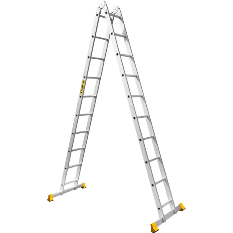 Алюминиевая двухсекционная шарнирная двухсекционная лестница Алюмет Серия Т2 Т 210