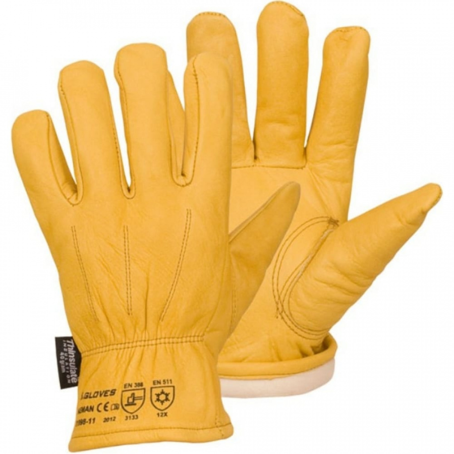 Утепленные кожаные перчатки S. GLOVES NEMAN