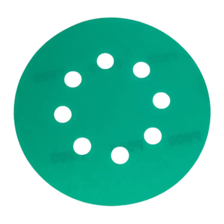 Диск шлифовальный Abraforce Green Film на плёночной основе 8 отверстий, 125 мм, Р500 181299