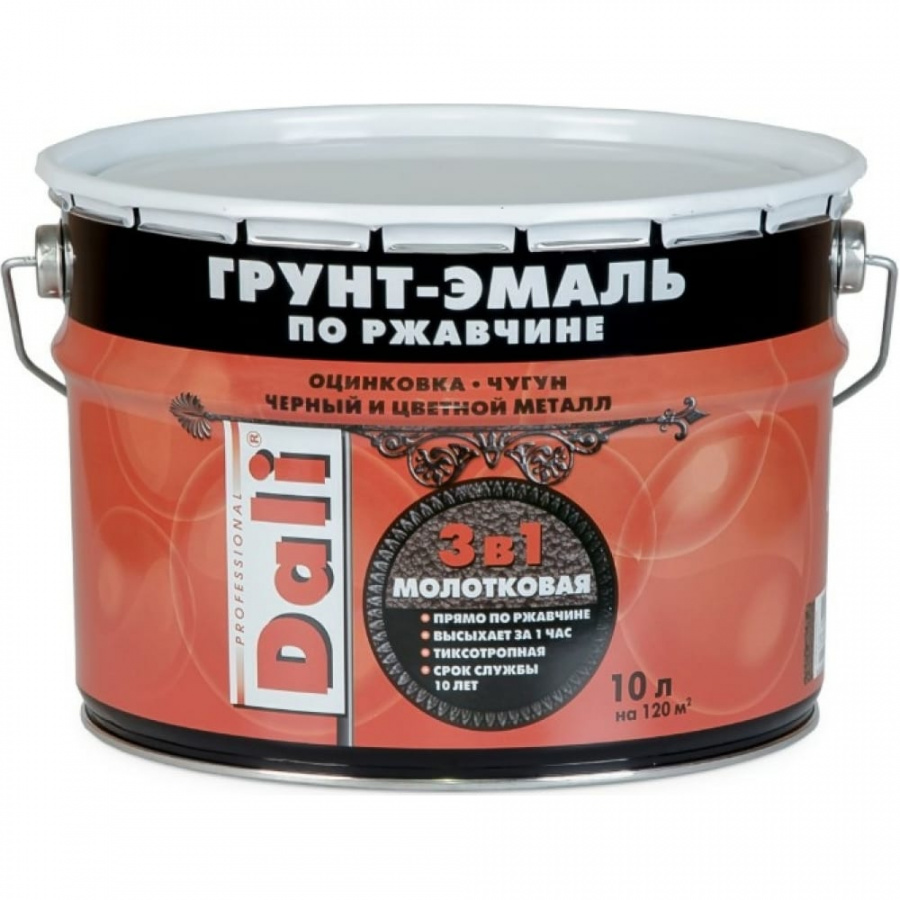 Молотковая грунт-эмаль по ржавчине DALI 135286