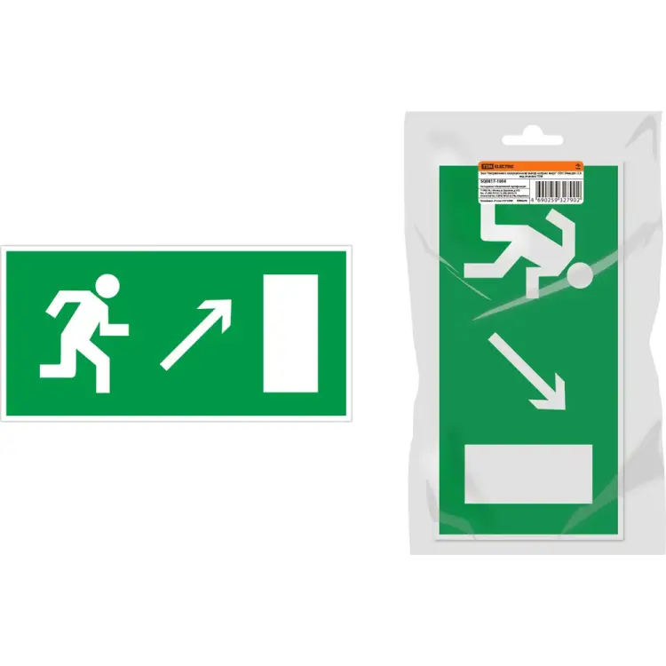Знак для ССА TDM ELECTRIC Направление к эвакуационному выходу направо вверх SQ0817-1004