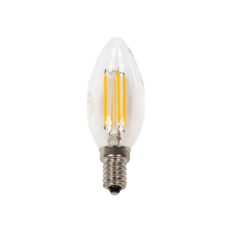 Светодиодная филаментная лампа HOROZ ELECTRIC FILAMENT CANDLE-4 4W 2700K E14 220-240V 001-013-0004 HRZ00002157
