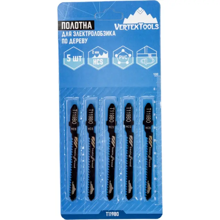 Полотно по дереву для электролобзика vertextools T119BO Полотно по дереву для электролобзика vertextools T119BO