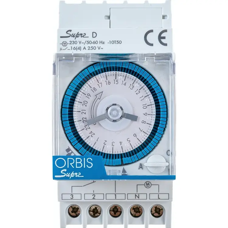 Модульное суточное реле времени Orbis SUPRA D OB290132N