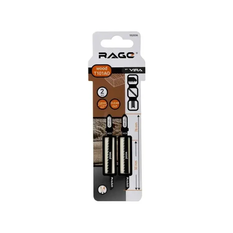 Пилки для лобзика, для древесины и ее производных фанера, мдф и т.д. RAGE T101AO 552036 Пилки для лобзика, для древесины и ее производных фанера, мдф и т.д. RAGE T101AO 552036