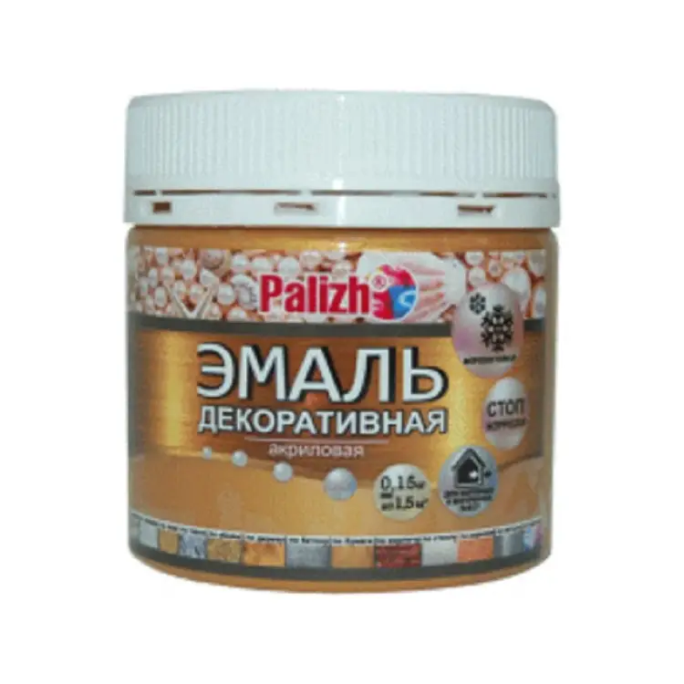 Декоративная акриловая эмаль Palizh золото 0,15кг 11605629