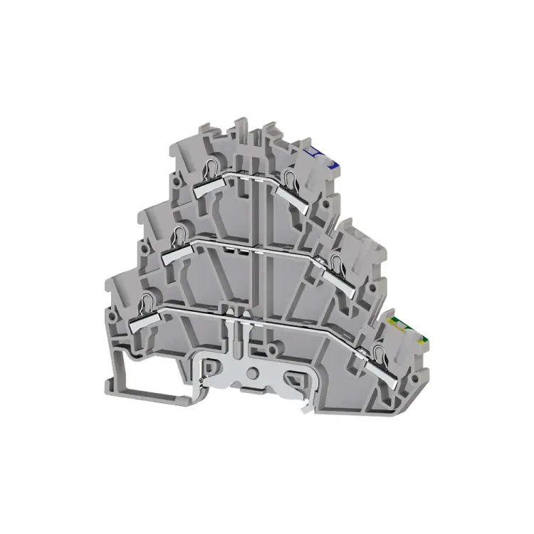 Двухъярусный быстрозажимной пружинный клеммник Klemsan PYK2,5-2FT 0.0.0.3.307189