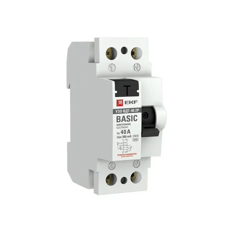 Электронное узо EKF УЗО ВДТ-40 Basic elcb-2-40-300e-sim