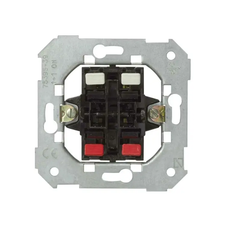 Двухклавишный кнопочный выключатель Simon 75395-39