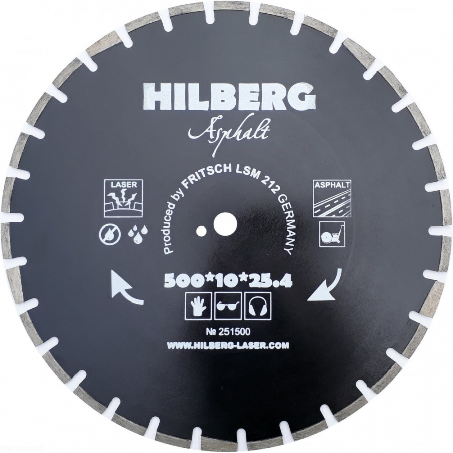 Отрезной алмазный диск по асфальту Hilberg Hard Materials Лазер