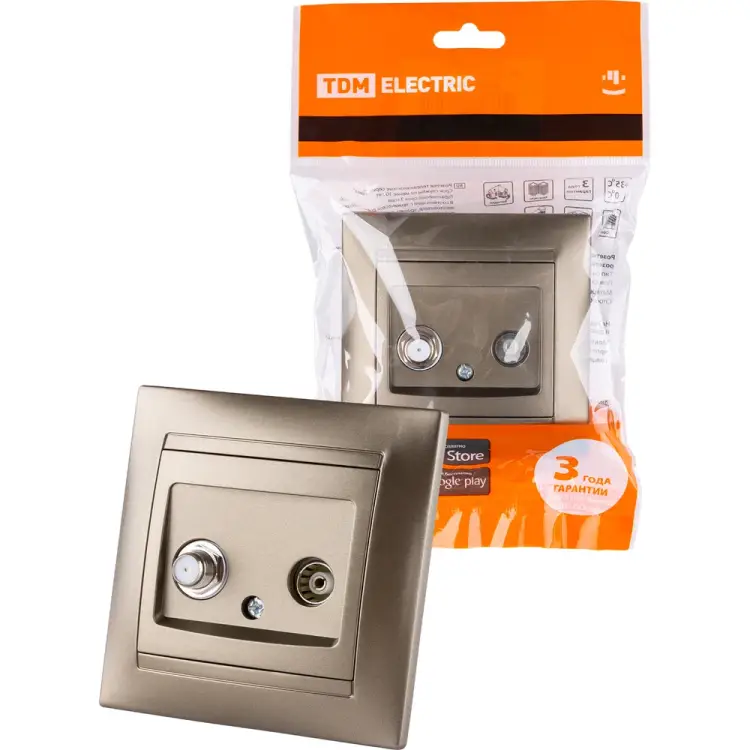 Розетка TV TDM ELECTRIC Лама SQ1815-0720