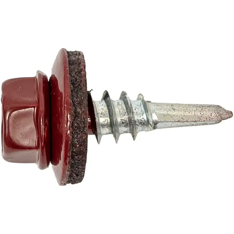 Кровельный саморез качественный крепеж 5,5/19 RAL300590 красное вино (90 шт.) 0300135