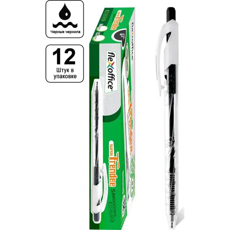 Ручка Flexoffice FO-GELB09 BLACK