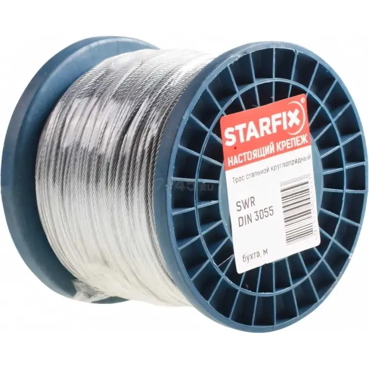 Стальной круглопрядный трос STARFIX DIN 3055 SMP-53676-100
