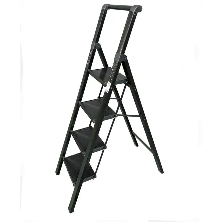 Алюминиевая стремянка SevenBerg calipso 4 широкие ступени чёрная Calipso-4black Алюминиевая стремянка SevenBerg calipso 4 широкие ступени чёрная Calipso-4black