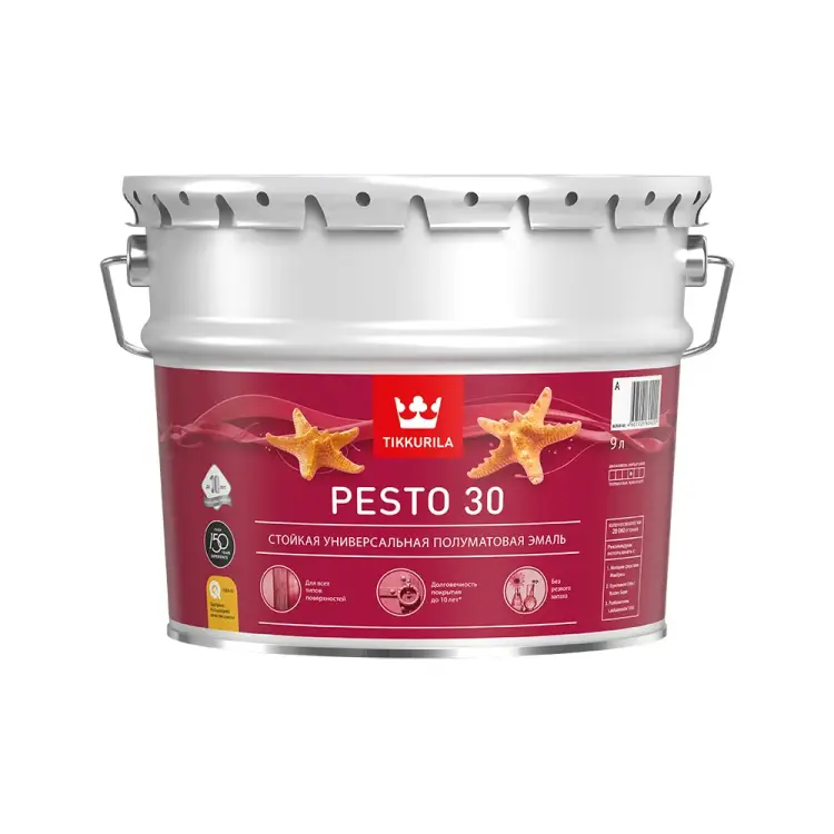 Стойкая алкидная универсальная эмаль Tikkurila PESTO 30 700001172 Стойкая алкидная универсальная эмаль Tikkurila PESTO 30 700001172