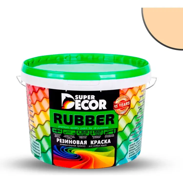 Резиновая краска SUPER DECOR №19 Слоновая кость 4630024701575