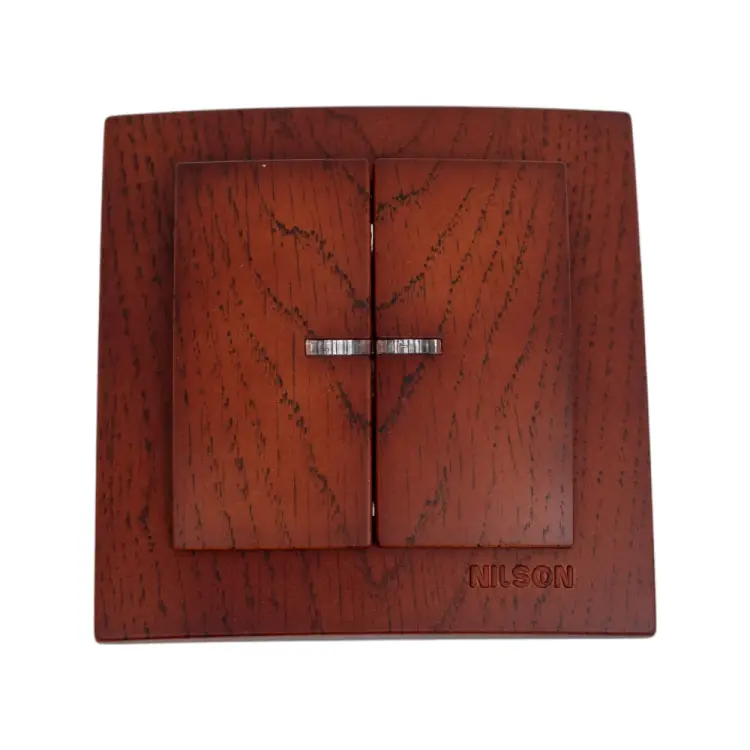 Двухклавишный выключатель Nilson TOURAN WOOD 24261004