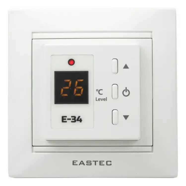 Встраиваемый терморегулятор EASTEC E-34 E-34 white Встраиваемый терморегулятор EASTEC E-34 E-34 white