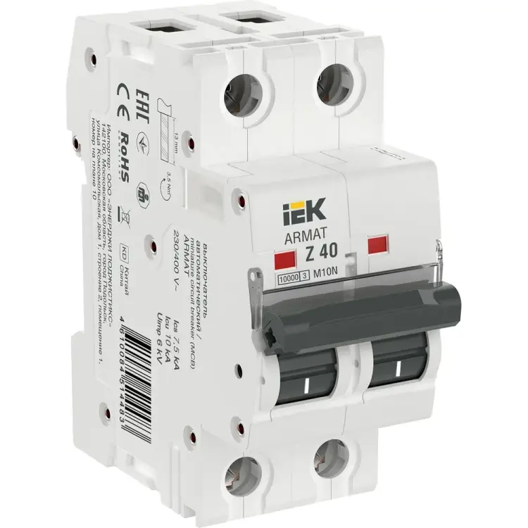 Автоматический выключатель IEK armat m10n AR-M10N-2-Z040