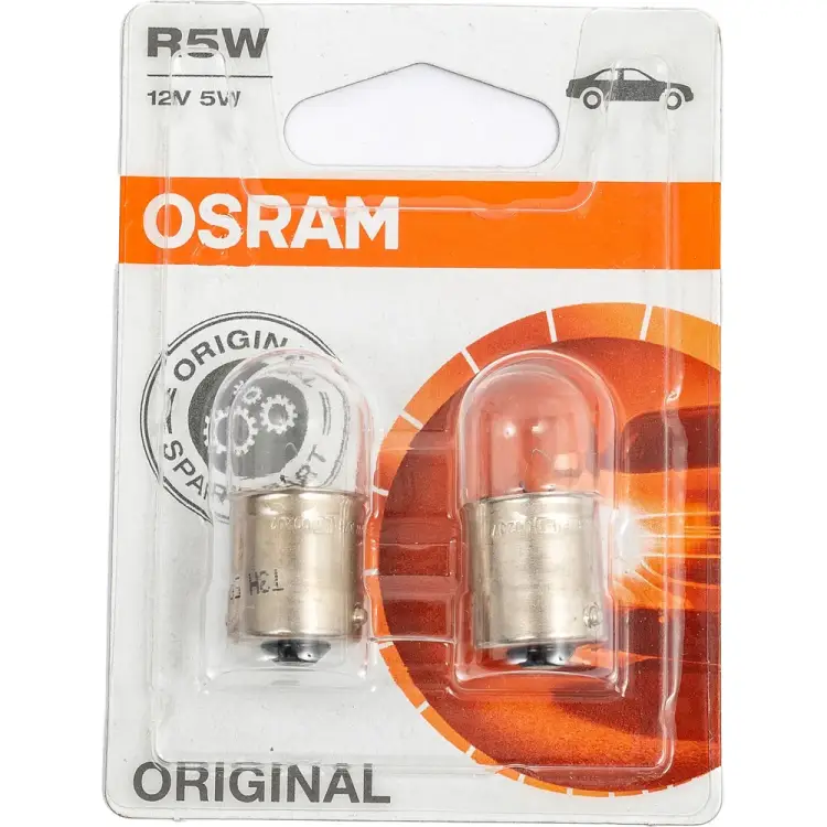 Автолампа Osram R5W BA15s 12V /1/10 O-5007-2бл Автолампа Osram R5W BA15s 12V /1/10 O-5007-2бл