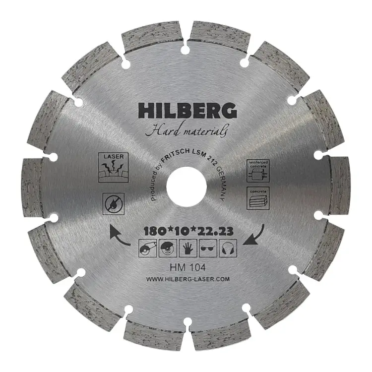 Отрезной алмазный диск Hilberg Hard Materials Лазер HM104 Отрезной алмазный диск Hilberg Hard Materials Лазер HM104