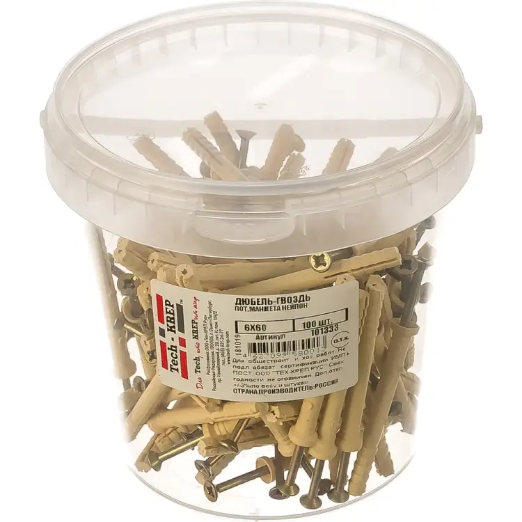 Дюбель-гвоздь Tech-Krep 6K60 100 шт. 101333