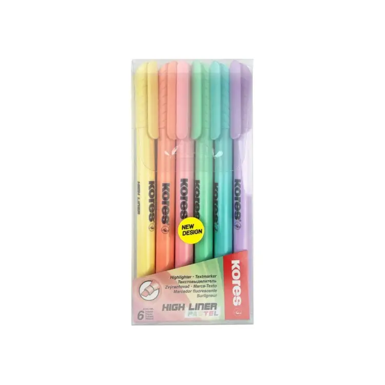 Набор текстовыделителей Kores High Liner Pastel 1336208