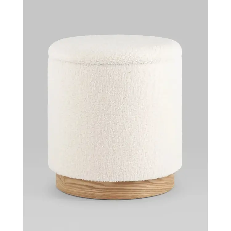 Пуф Стул Груп Холли L, с ящиком, тедди, белый 21B810SJ-3B-HY-3 Пуф Стул Груп Холли L, с ящиком, тедди, белый 21B810SJ-3B-HY-3