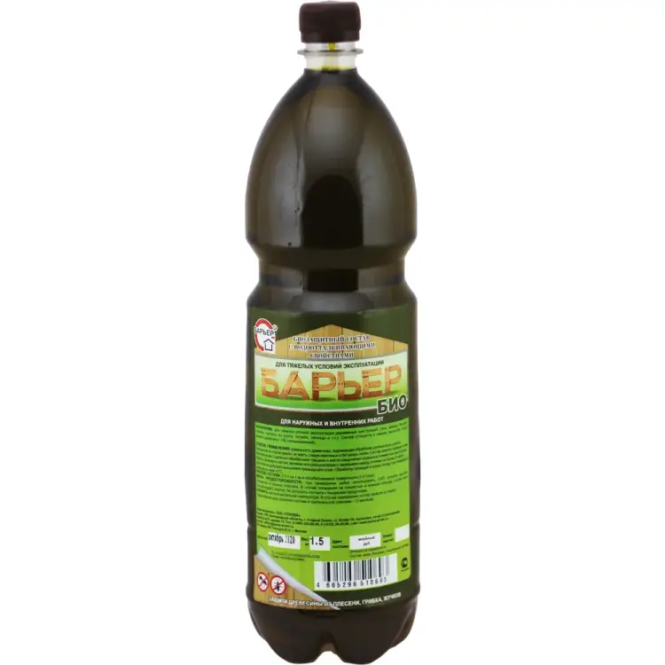 Биозащитный состав для древесины Барьер БИО 4665296510693
