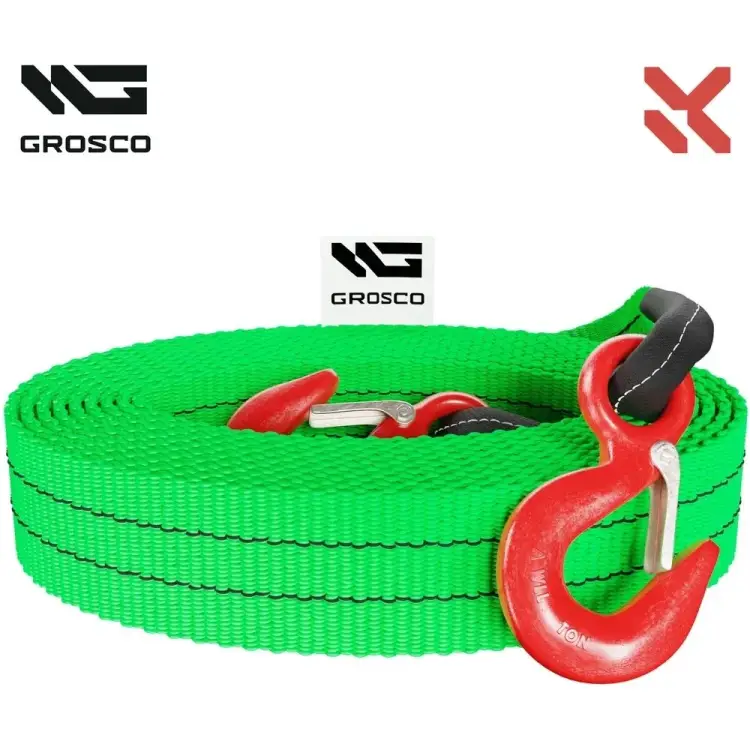 Динамическая стропа для буксировки авто до 4 тонн Grosco BTD0815LL Динамическая стропа для буксировки авто до 4 тонн Grosco BTD0815LL