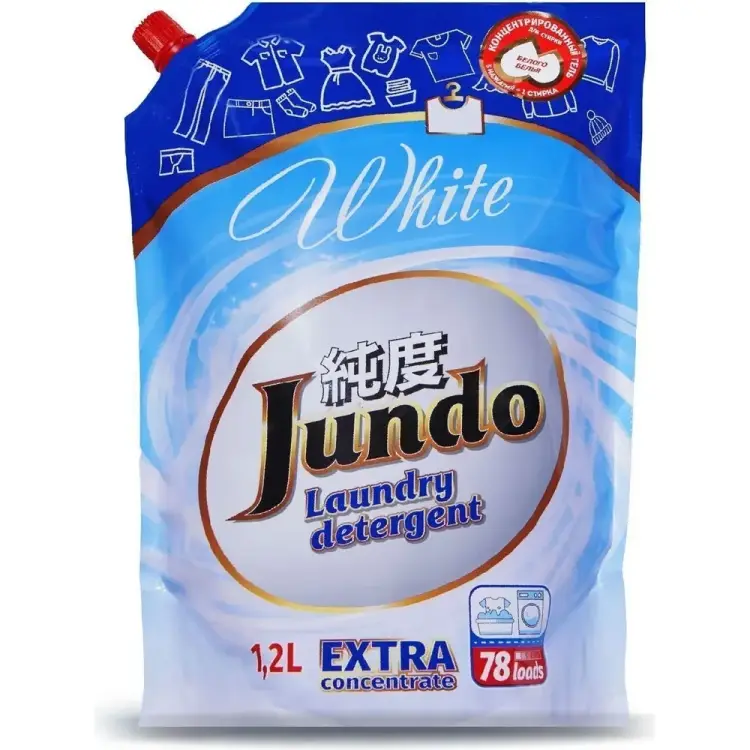 Концентрированный гель для стирки белого белья Jundo White 4903720020166