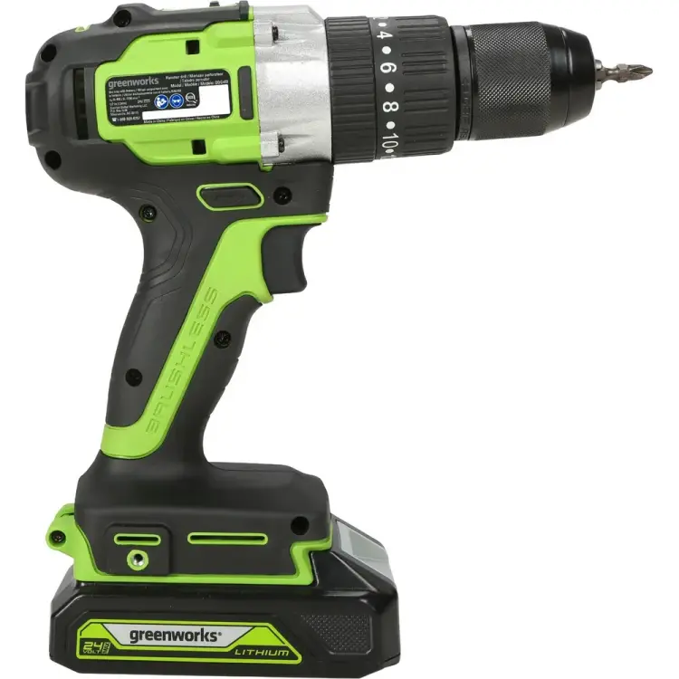Аккумуляторная дрель-шуруповерт GreenWorks GD24DD60K2 3704107UA