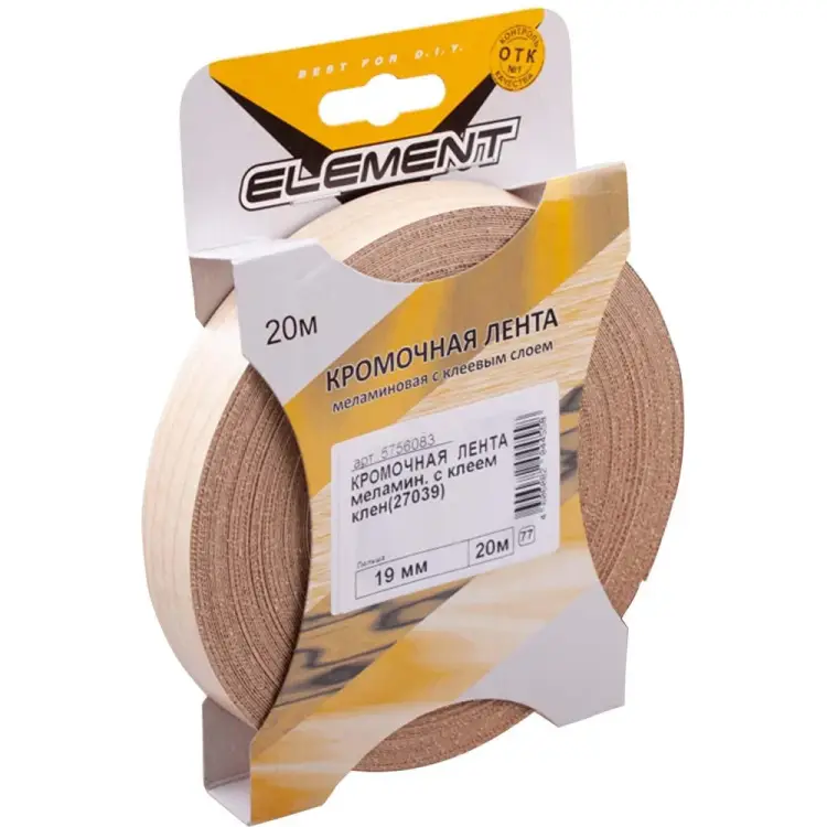 Кромочная кромочная лента ELEMENT с клеем 19мм клен 20 м 208190