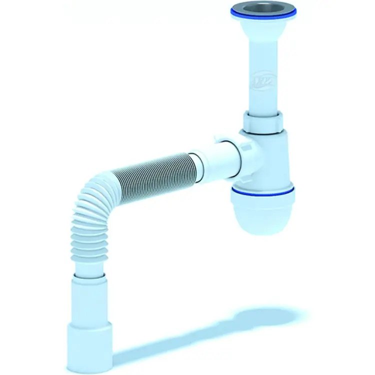 Гофрированный бутылочный сифон для умывальника/мойки АНИ Пласт C0515 025-0137