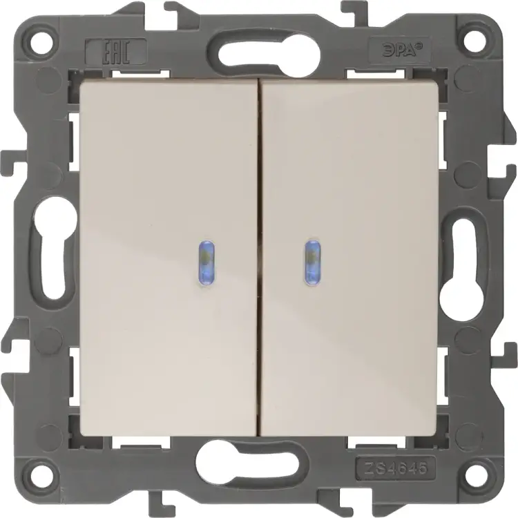 Двойной выключатель ЭРА 14-1105-02 Elegance Б0034238