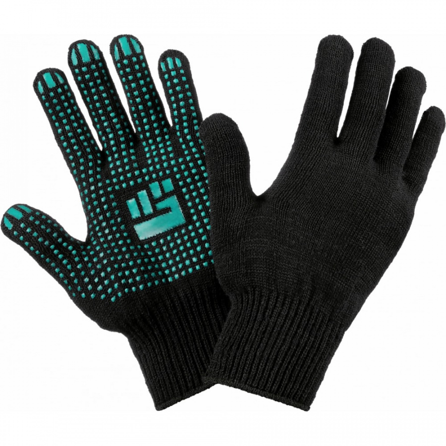 Стандартные хлопчатобумажные перчатки Фабрика перчаток 5-10-СТ-ЧЕР-(M)