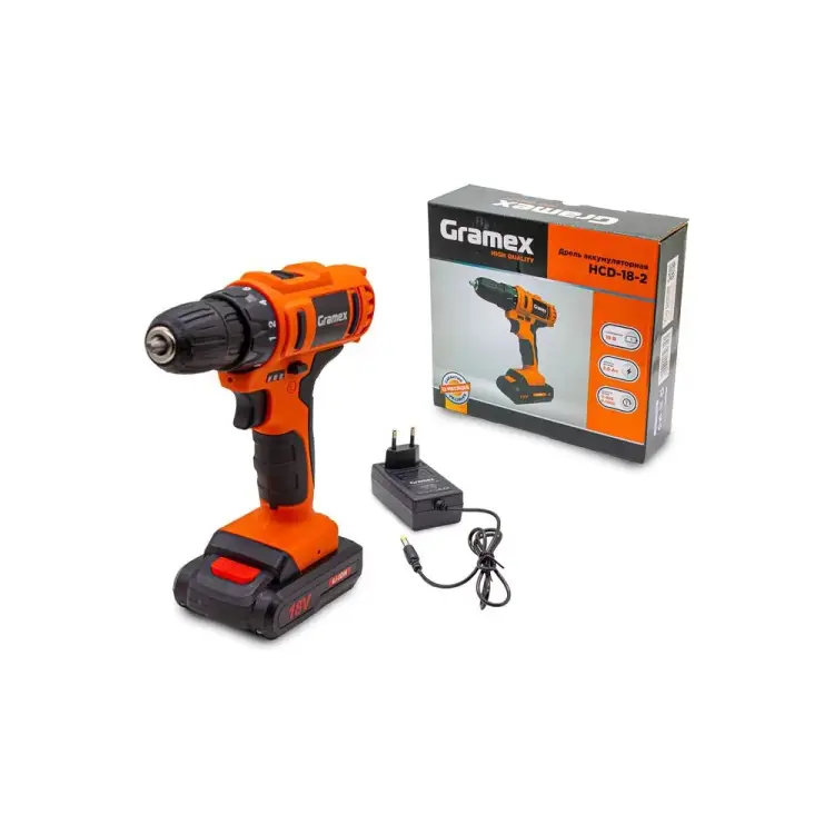 Аккумуляторная дрель Gramex HCD-18-2 18146