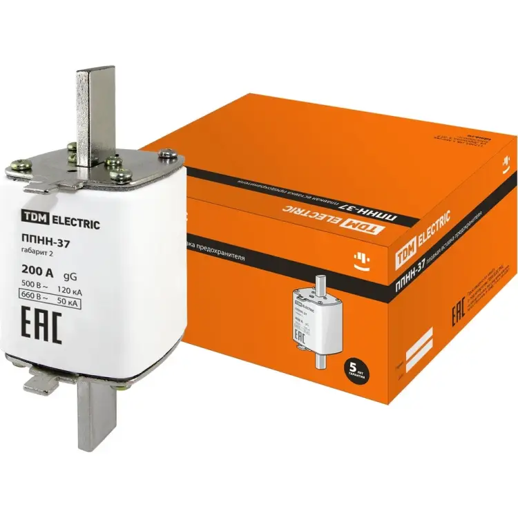 Плавкая вставка предохранителя TDM ELECTRIC ППНН-37 габ.2, 200А SQ0713-0029