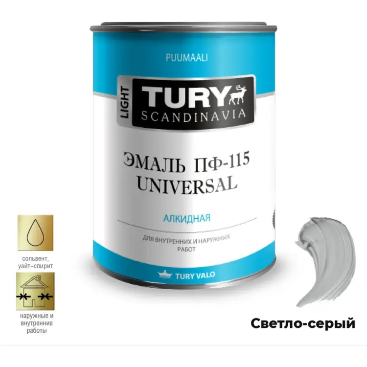 Эмаль TURY Универсал ПФ-115 2007228 Эмаль TURY Универсал ПФ-115 2007228
