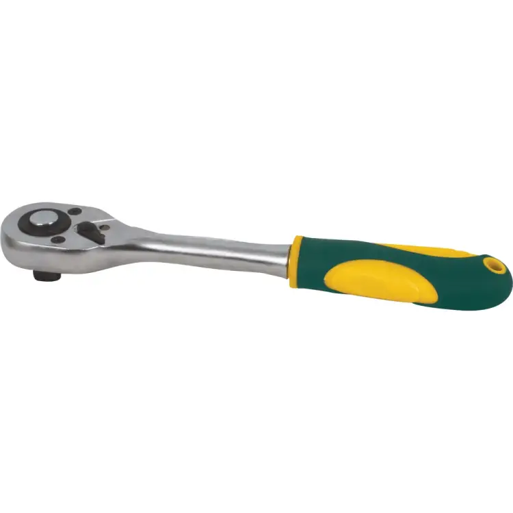 Вороток-трещотка FIT CrV механизм, пластиковая прорезинная ручка 1/2" 62377