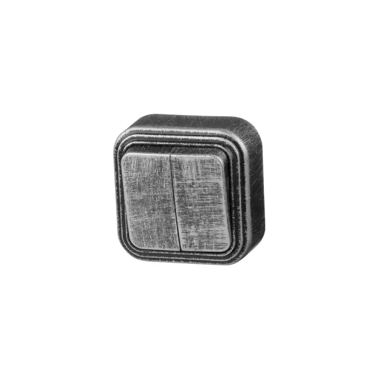 Двухклавишный наружный выключатель Юпитер Стандарт JP7431-02