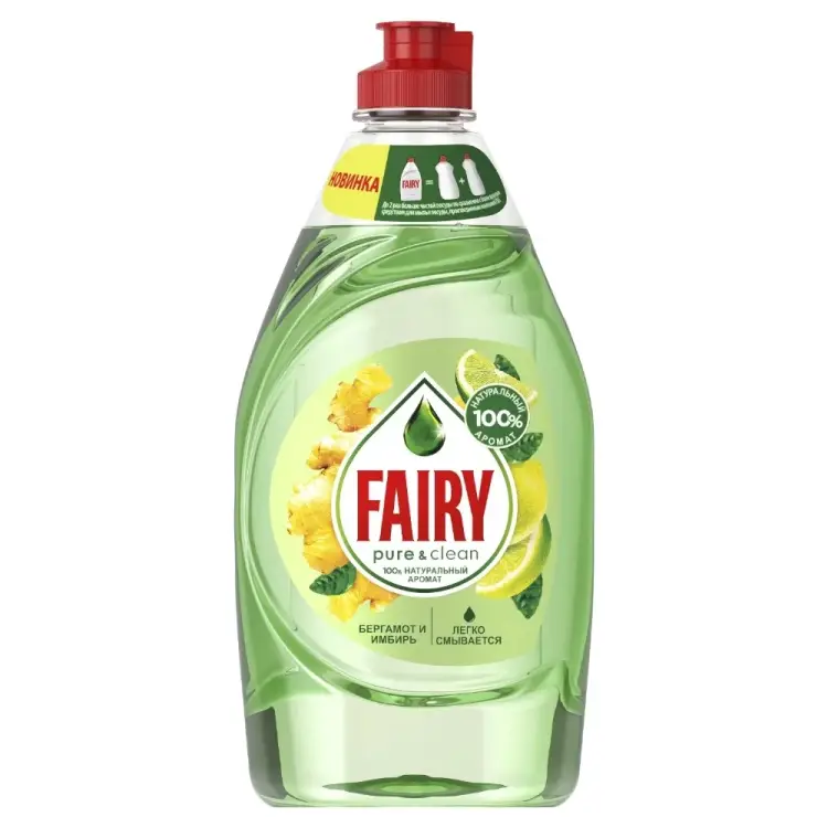 Средство для мытья посуды FAIRY pure&Clean Бергамот и Имбирь Лаванда и Роз 1009692