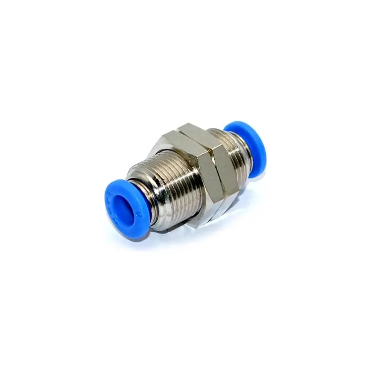 Пневматический цанговый прямой фитинг HIMPT PMM 6 00-00014094 Пневматический цанговый прямой фитинг HIMPT PMM 6 00-00014094