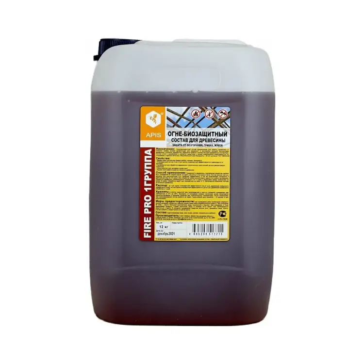 Огнебиозащитный состав для древесины APIS FIRE PRO 4665296517821